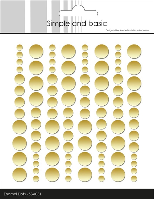 Simple and basic Enamel dots Metallic pale gold 4,6,8mm